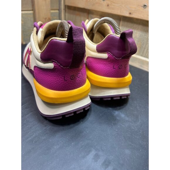 Nicki Minaj ITTY BITTY PIGGY Sneakers Size 9 Purple Cream Bio Leather Retro - Picture 5 of 11